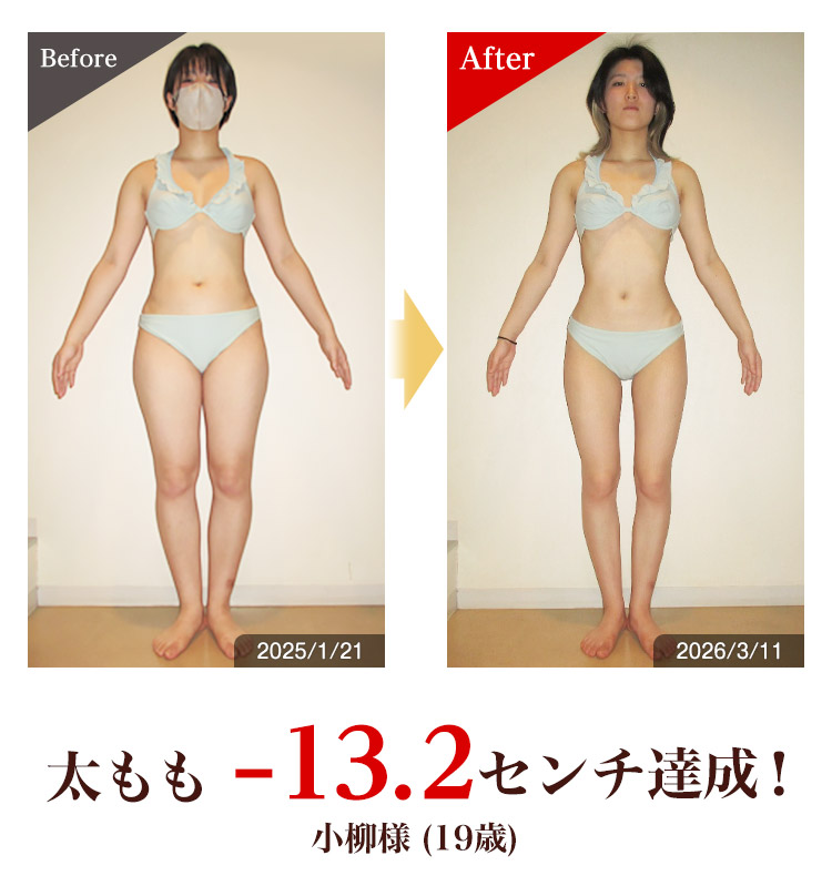 太もも－13.2センチ達成！